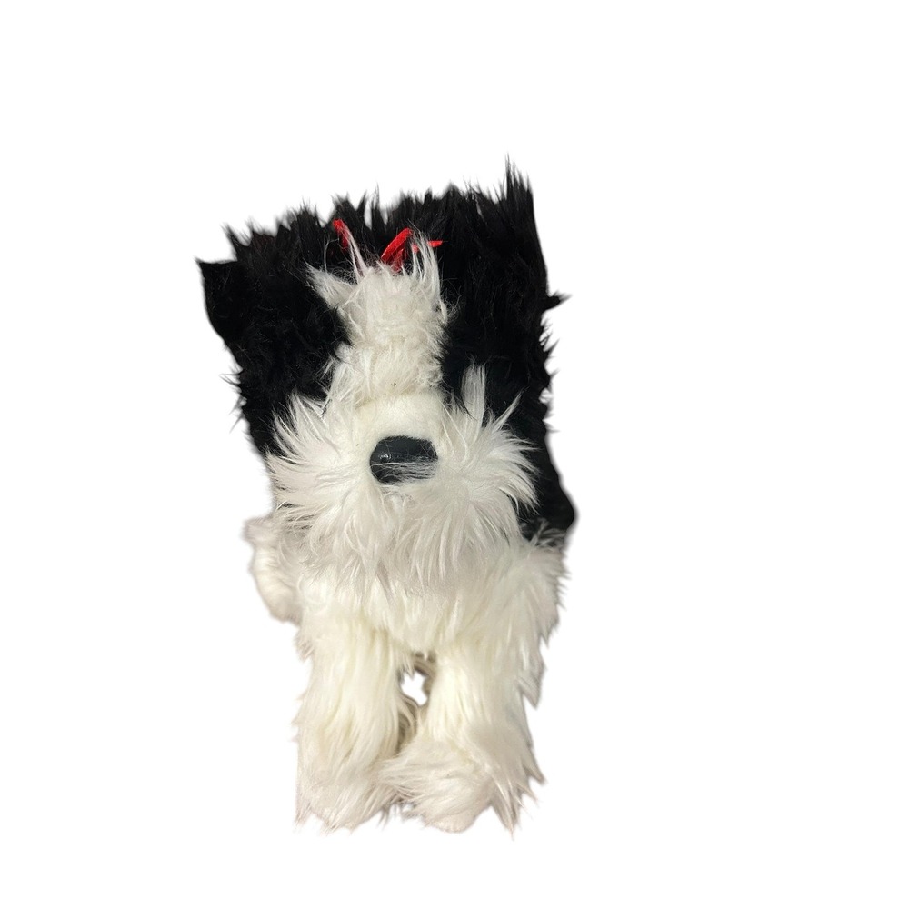 Vintage Douglas Cuddle Toy Black and White Dog Plush Shih Tzu Terrier